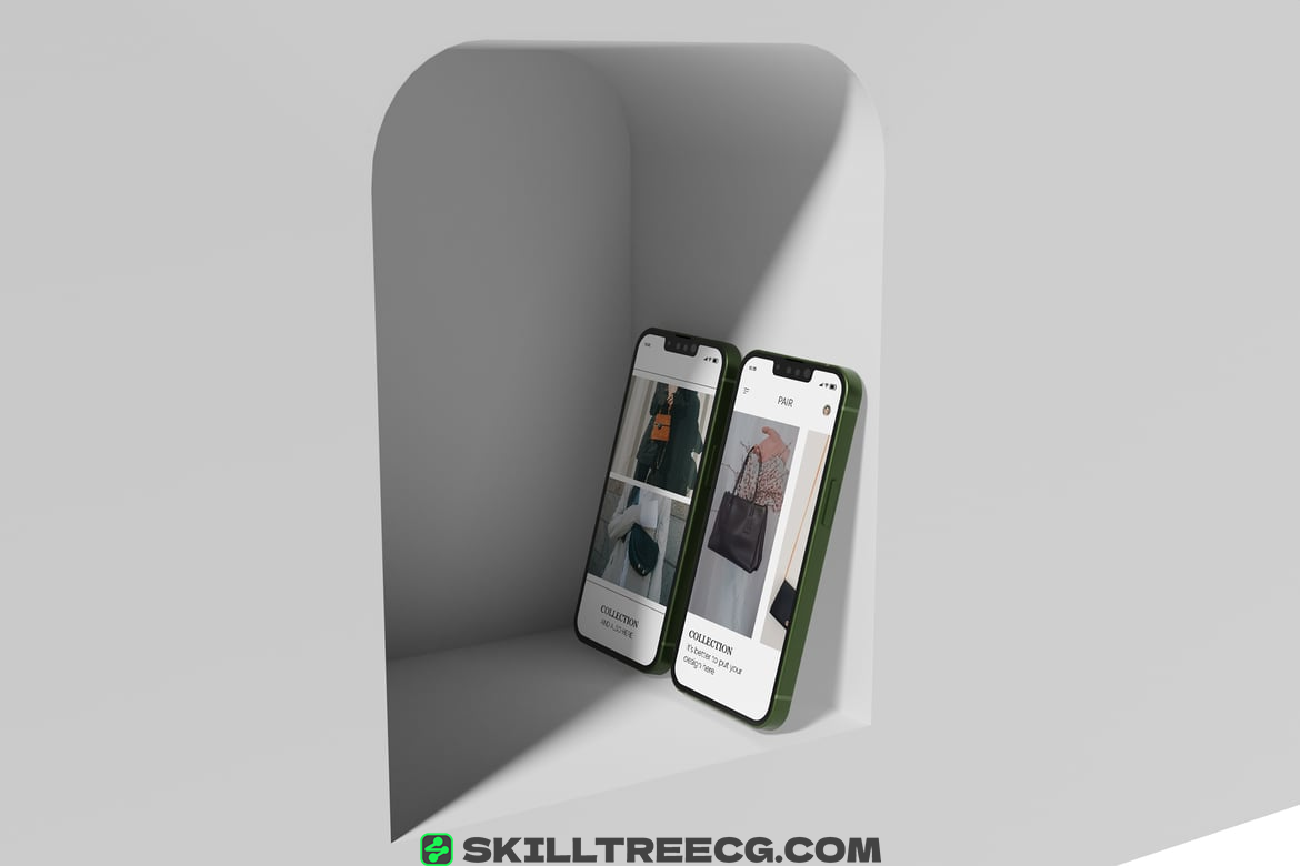 High Resolution Mockup for iPhone 13（918131）-技能树